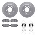 Dynamic Friction Co 4512-03147, Geospec Rotors with 5000 Advanced Brake Pads includes Hardware, Silver 4512-03147